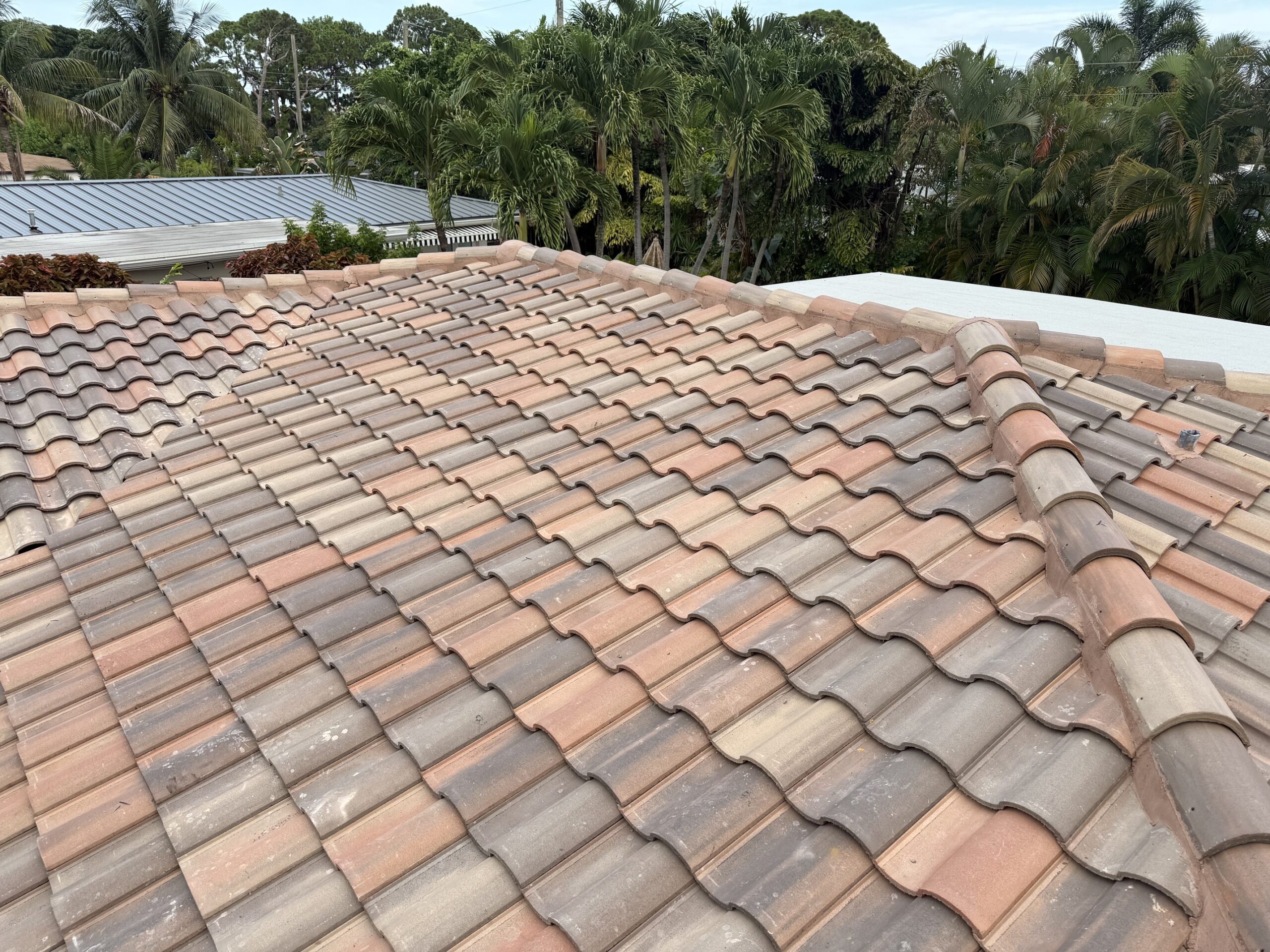New tile roof detail in Wilton Manors, FL